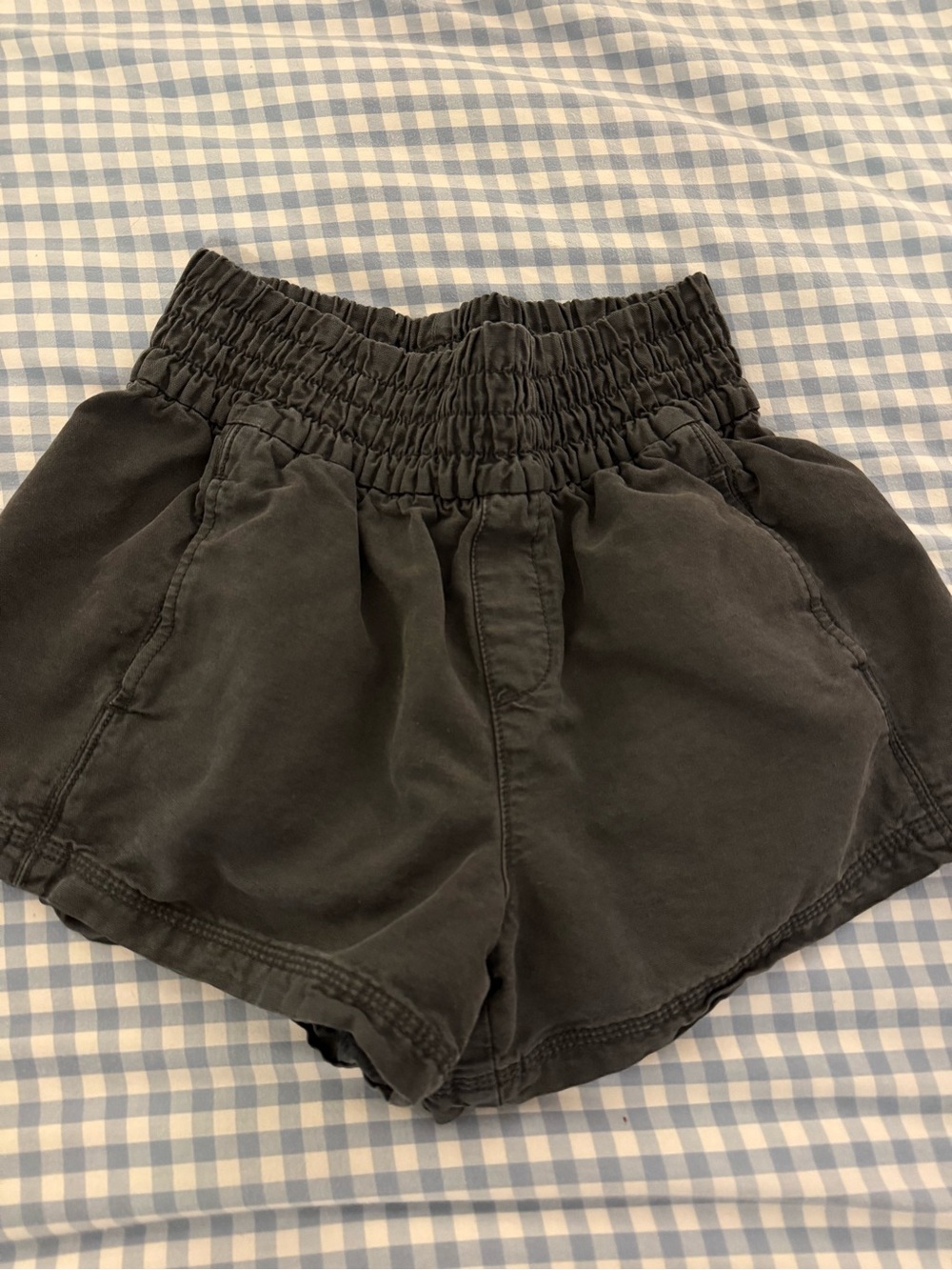 aerie Dark Gray Elastic-Waist Shorts